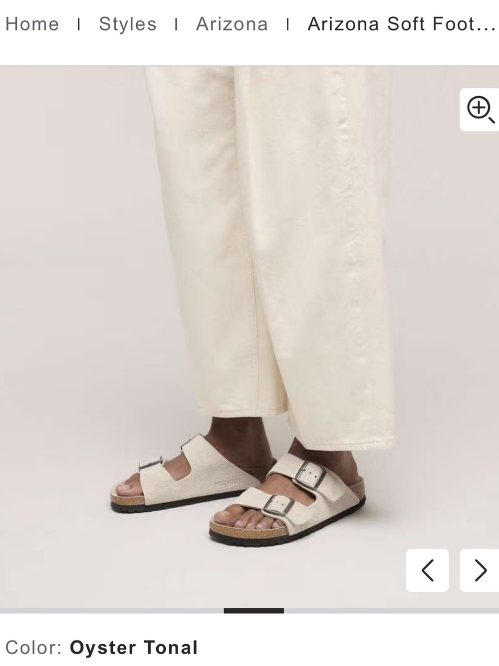βοΈπ Women's Birkenstock Arizona Soft Footbed Sandal β Oyster Tonal Suede - Picture 6 of 16